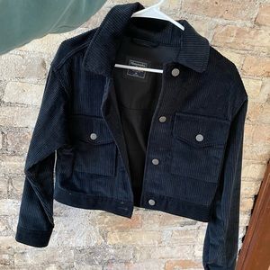 Abercrombie & Fitch black cropped jacket